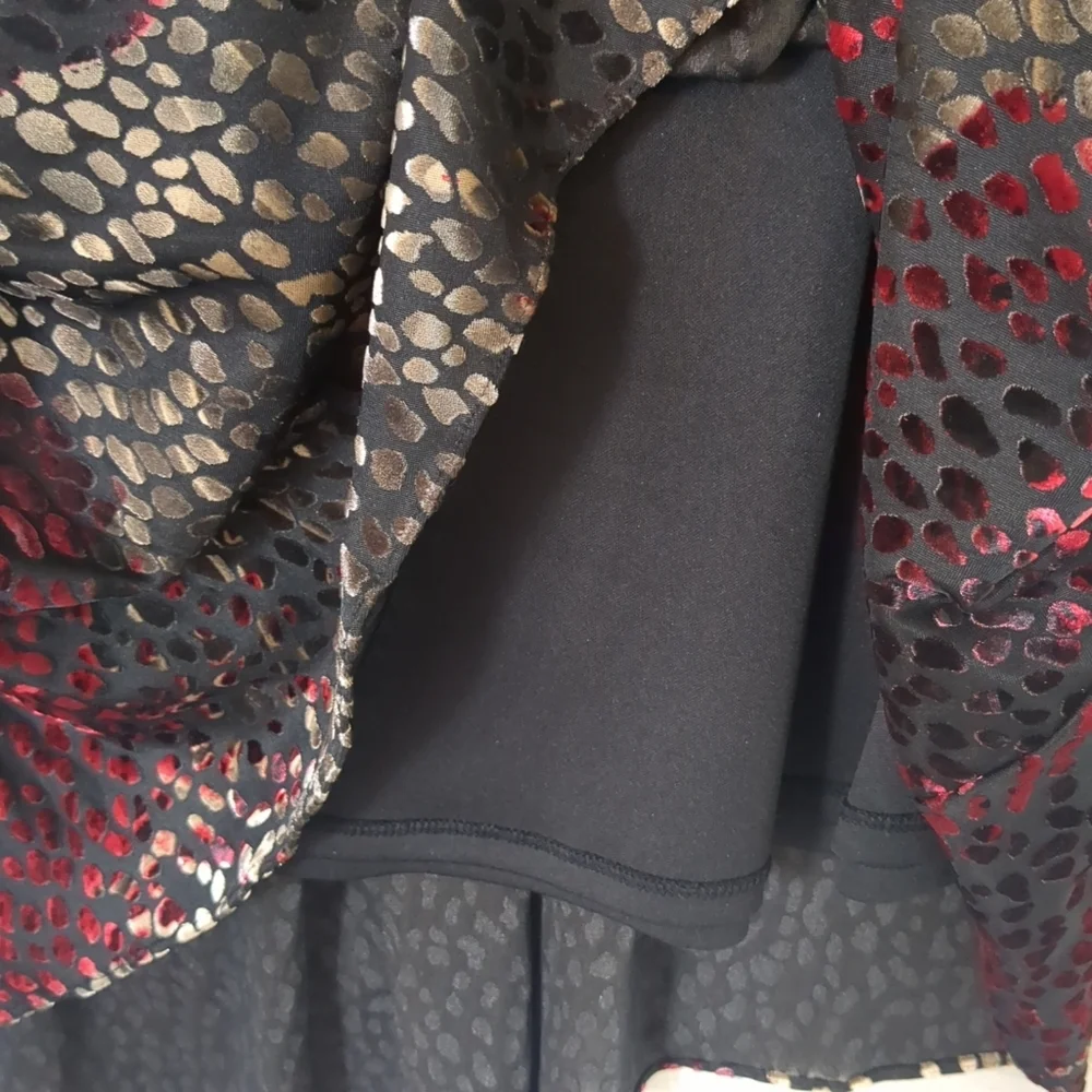 Evan Picone Elegant Red and Black Sleeveless Dress Womens Size 14 Summer - Picture 4 of 6